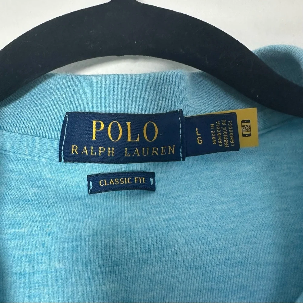Polo Ralph Lauren Men’s Light Blue Classic Fit Polo Shirt Size L